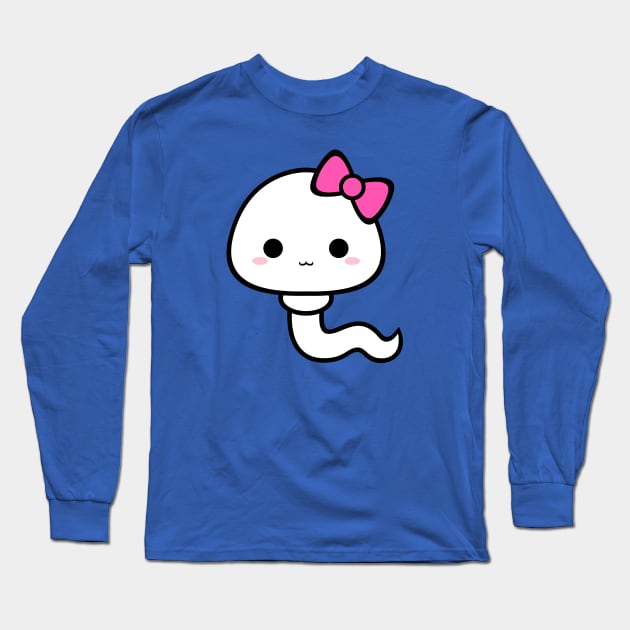 Cute Kawaii Sperm Girl Long Sleeve T-Shirt by alien3287